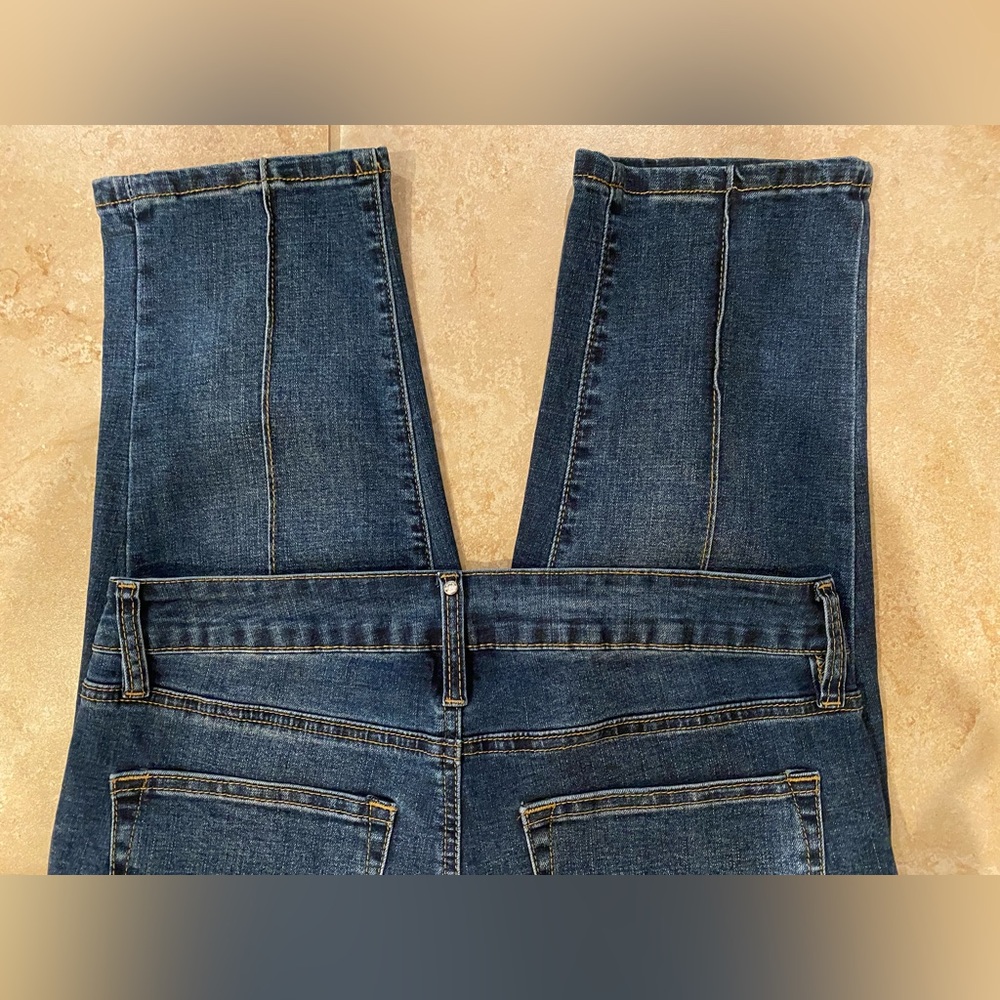 RM Rebecca Minkoff Y2K Skinny Capri Dark Blue Pant/Cropped Denim Jeans (Size 6) - Picture 6 of 10